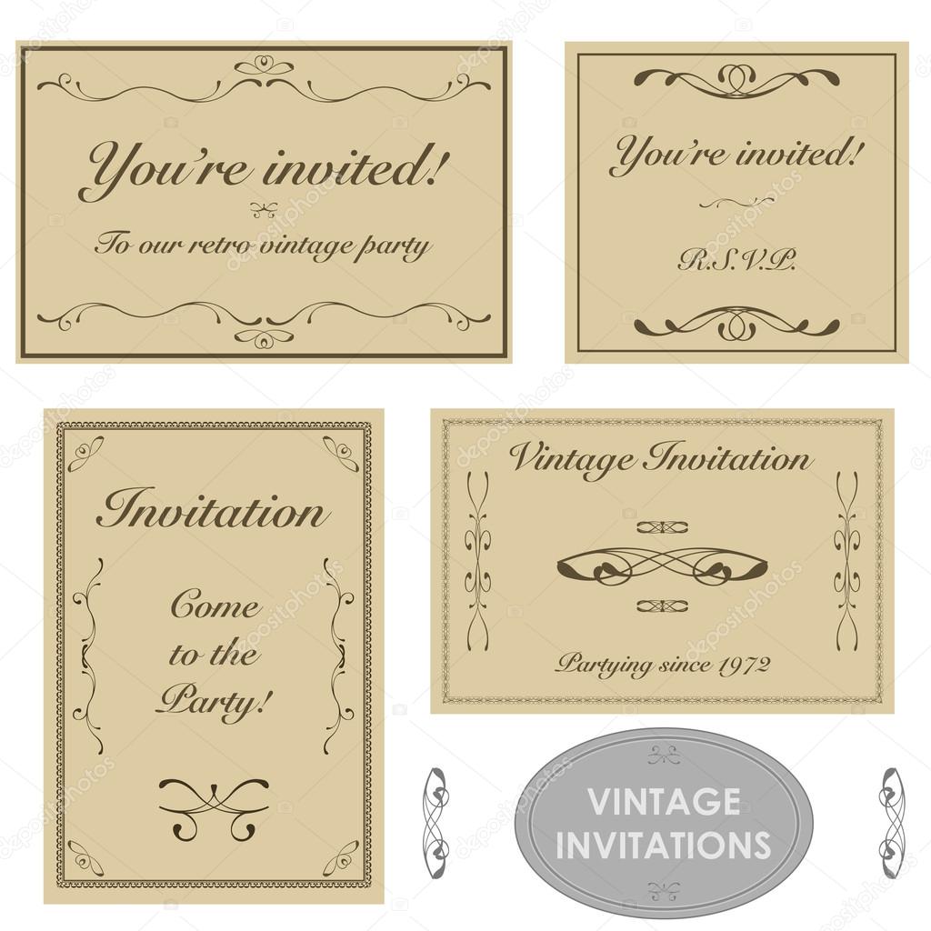 Vintage invitations