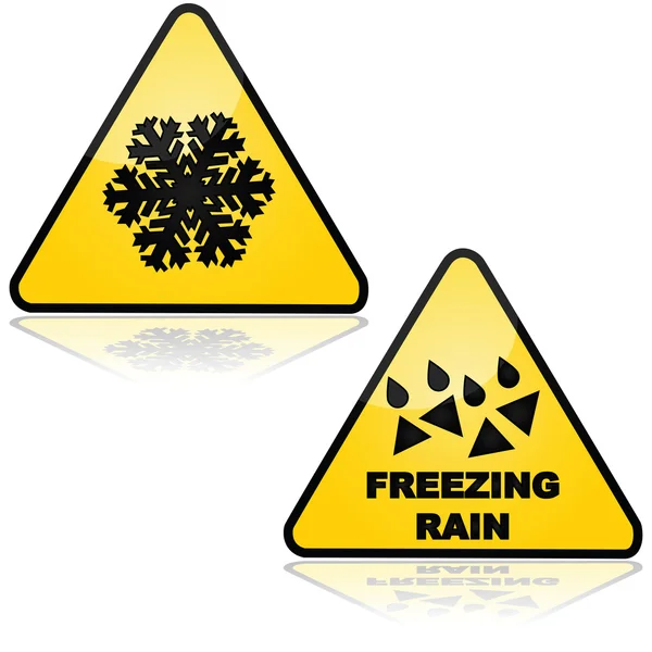 Snow and freezing rain — Stock Vector