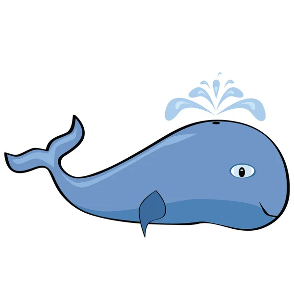 Cartoon whale — Stock Vector