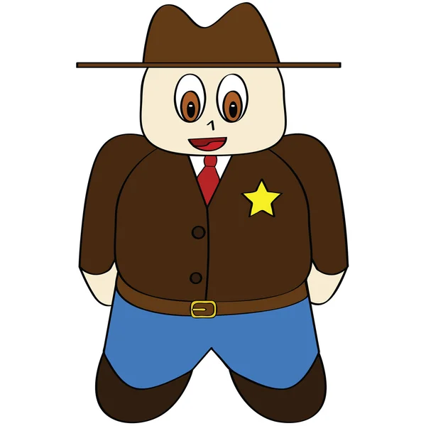 Sheriff de dibujos animados — Vector de stock