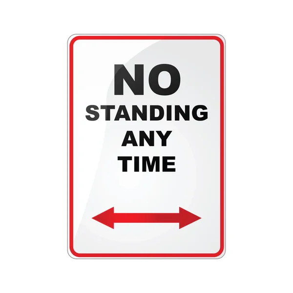 No standing sign — Stock Vector