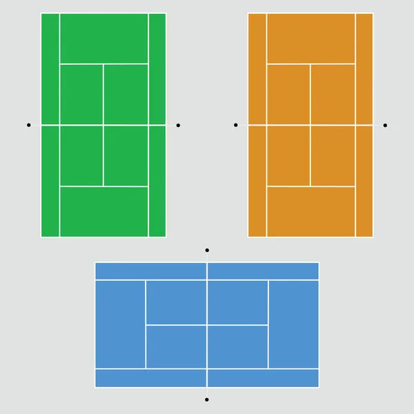 Court de tennis — Image vectorielle