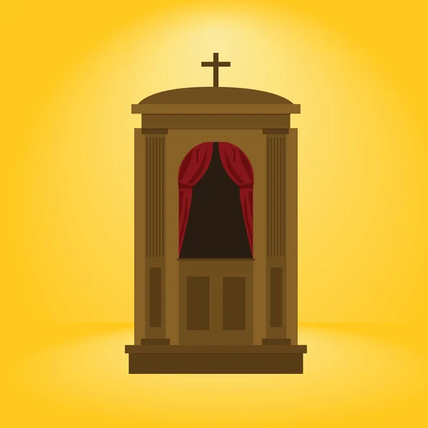 Confession booth — Stock Vector