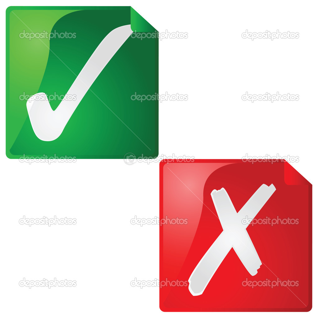 Right and wrong stickers