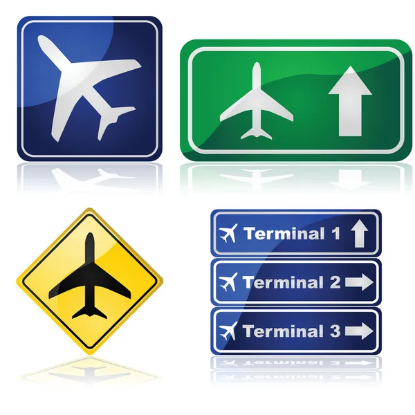 Repülőtér-jelek — Stock Vector