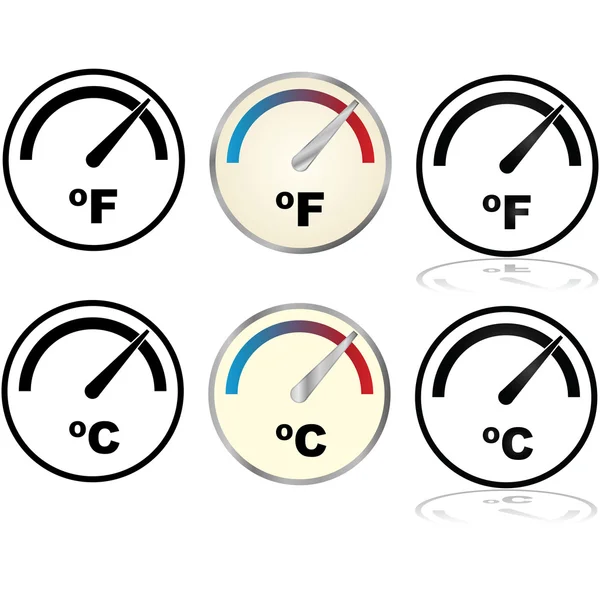 Indicatore di temperatura — Vettoriale Stock