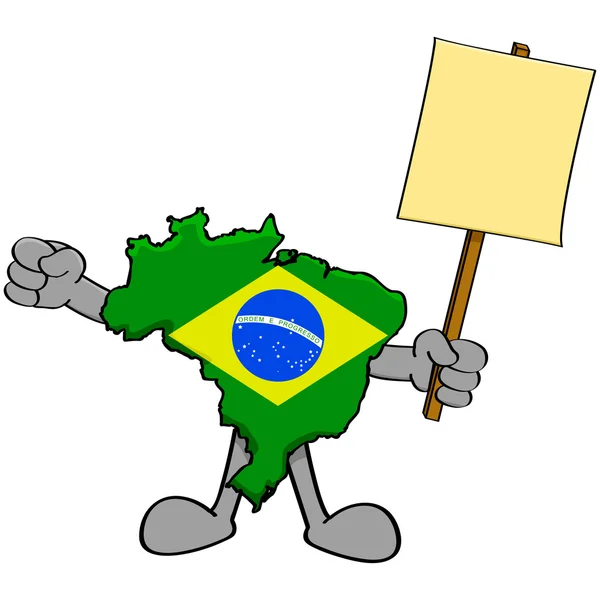 Manifestation au Brésil — Image vectorielle