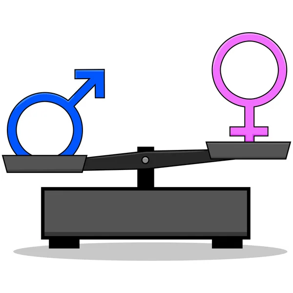 Geschlechterungleichheit — Stockvektor