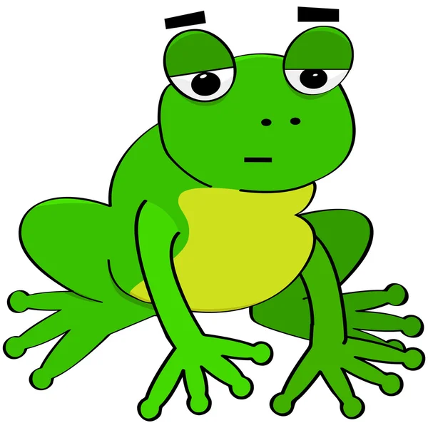 Bored frog — Stock Vector