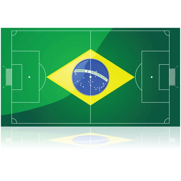 Brasil Fútbol — Archivo Imágenes Vectoriales