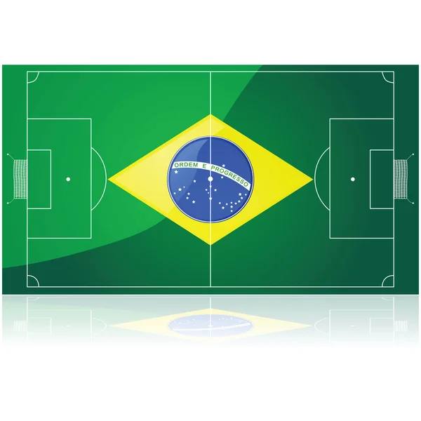 Brasil Fútbol — Vector de stock