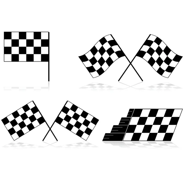 Bandiere a scacchi — Vettoriale Stock
