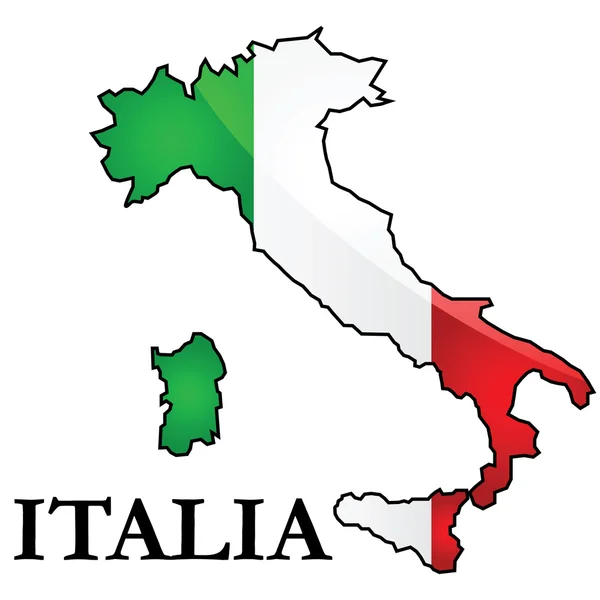 이탈리아 의지 도와 깃발 — 스톡 벡터