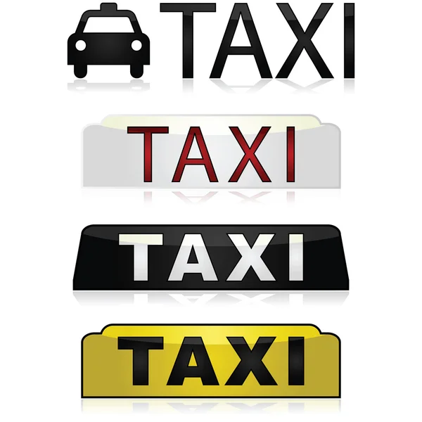 Taxi signs — Stock Vector