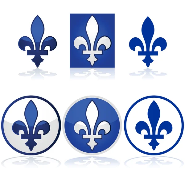 Quebec fleur-de-lys — Stockový vektor