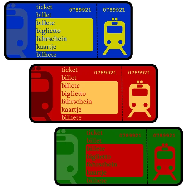 Train tickets — Stock Vector