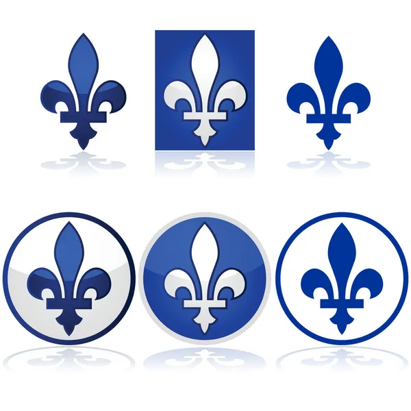 Quebec fleur-de-lys Stok Illüstrasyon