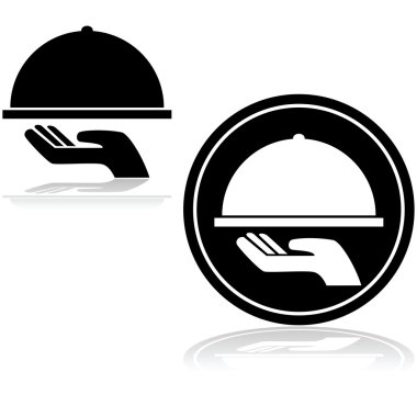 Serving icon clipart