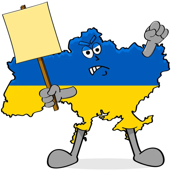 Ukrajna tiltakozás — Stock Vector