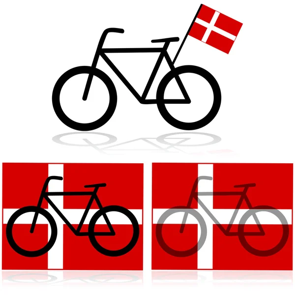 Bicicleta danesa — Vector de stock