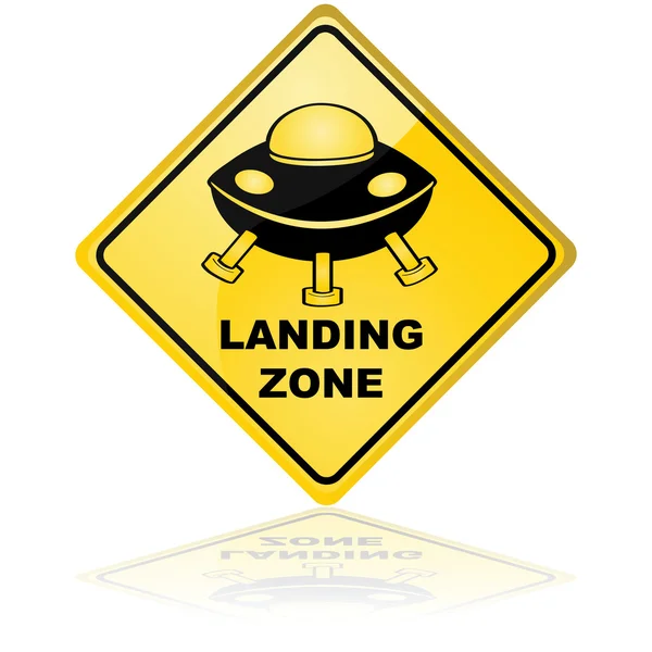 Spaceship landing zone — Stock Vector