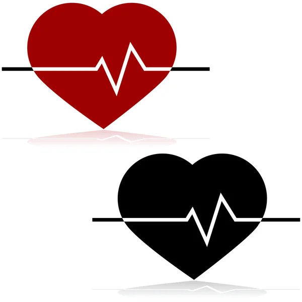 Frequenza cardiaca — Vettoriale Stock