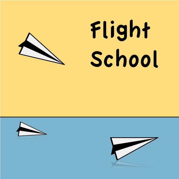 Flight school — Stock Vector