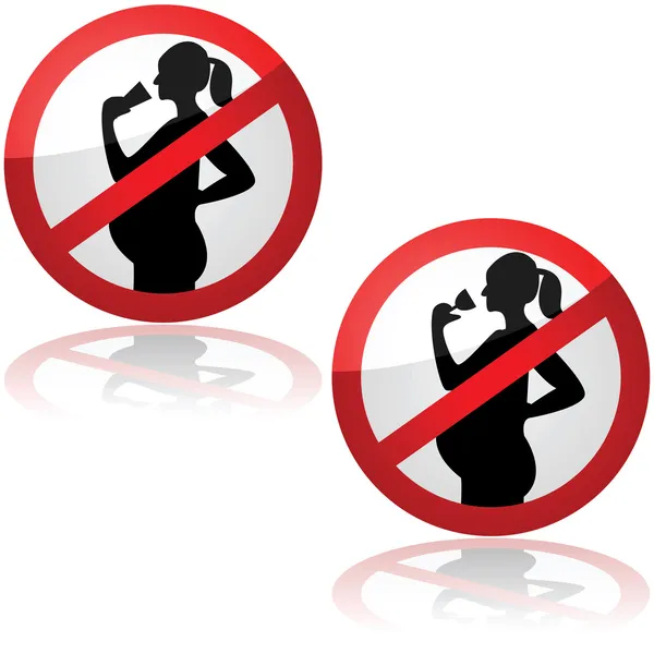 No drinks for pregnant women — Stock Vector