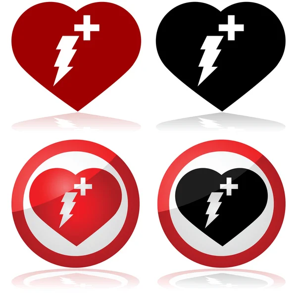 Defibrillator pictogram — Stockvector