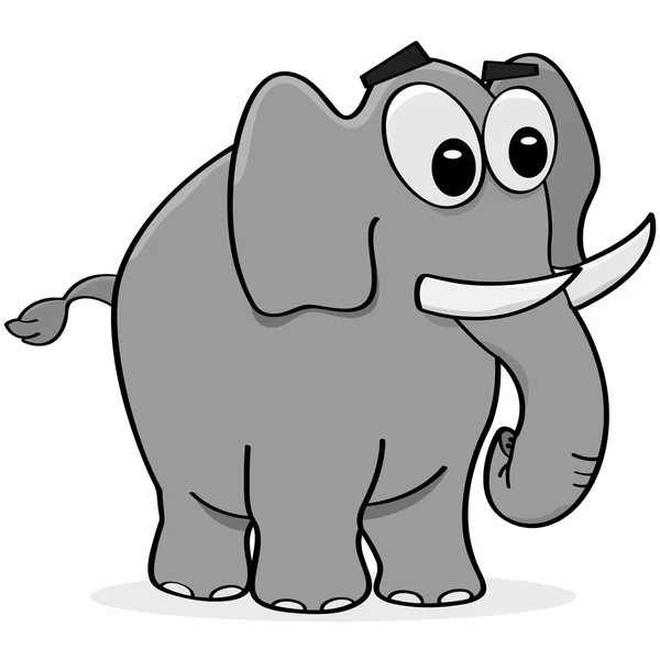 Elefante dei cartoni animati — Vettoriale Stock