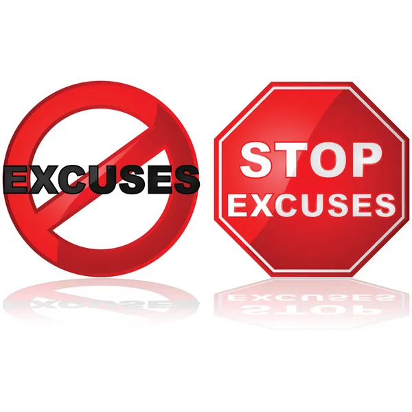 No Excuses — Stock Vector