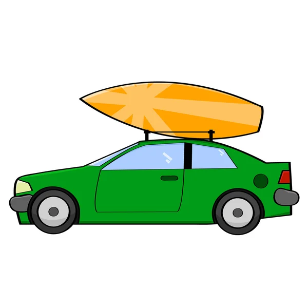 Surfer car — Stock Vector