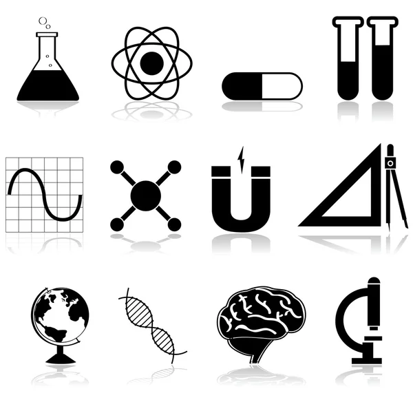 Iconos científicos — Vector de stock