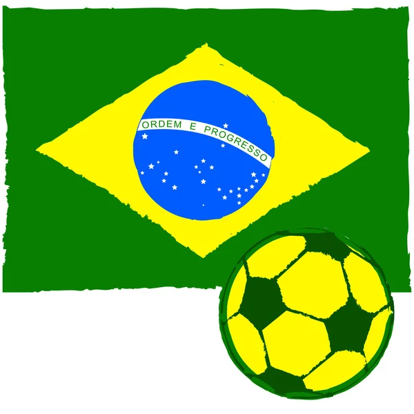 Fútbol de Brasil — Vector de stock