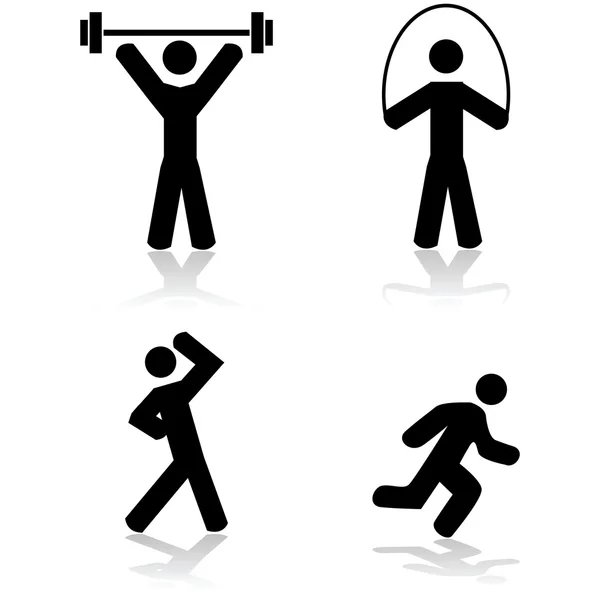 Exercise icons — Stock Vector