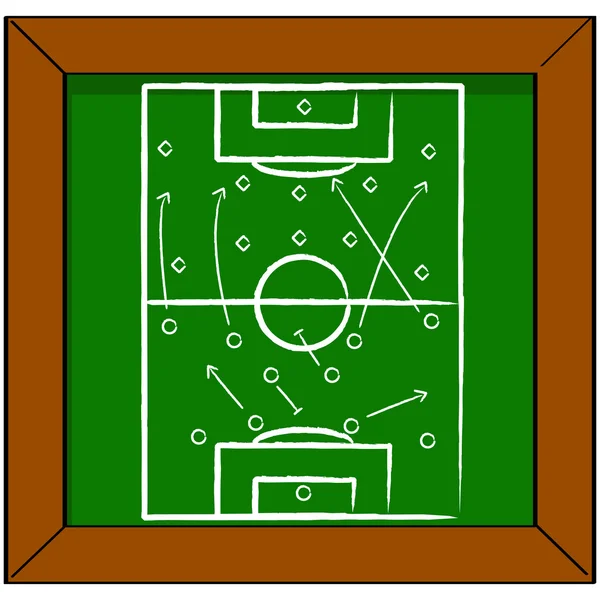 Voetbal tactiek — Stockvector