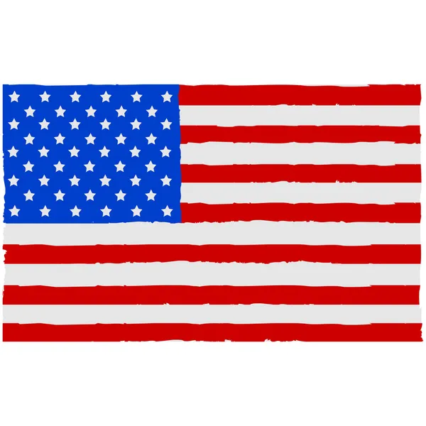 Drapeau peint Etats-Unis — Image vectorielle