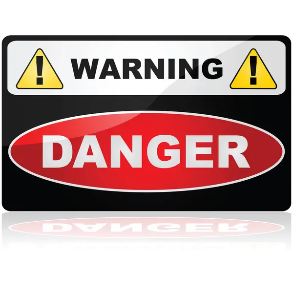 Danger sign — Stock Vector