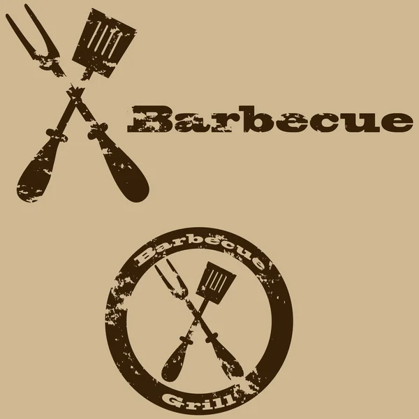 Barbecue vintage — Vettoriale Stock