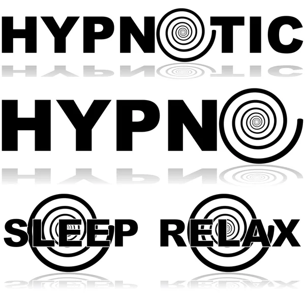 Hypnotic icons — Stock Vector