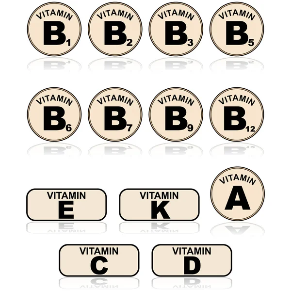 Vitaminas — Vector de stock