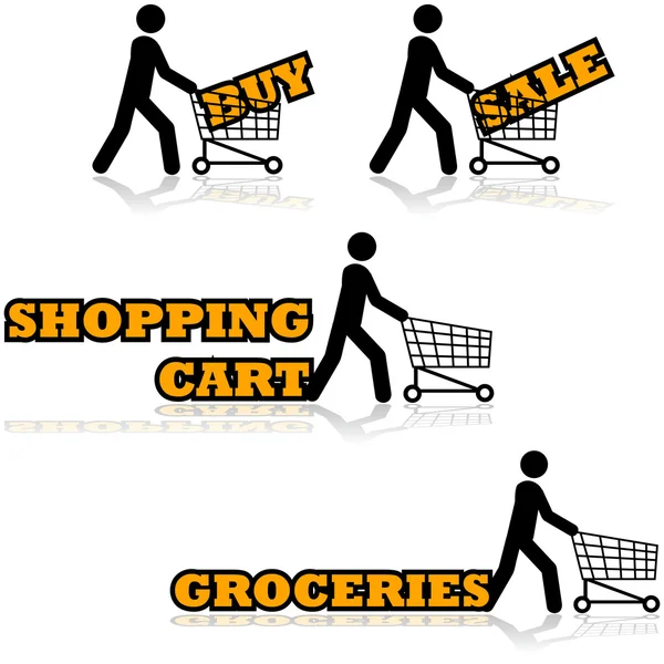 Carrito de compras — Vector de stock