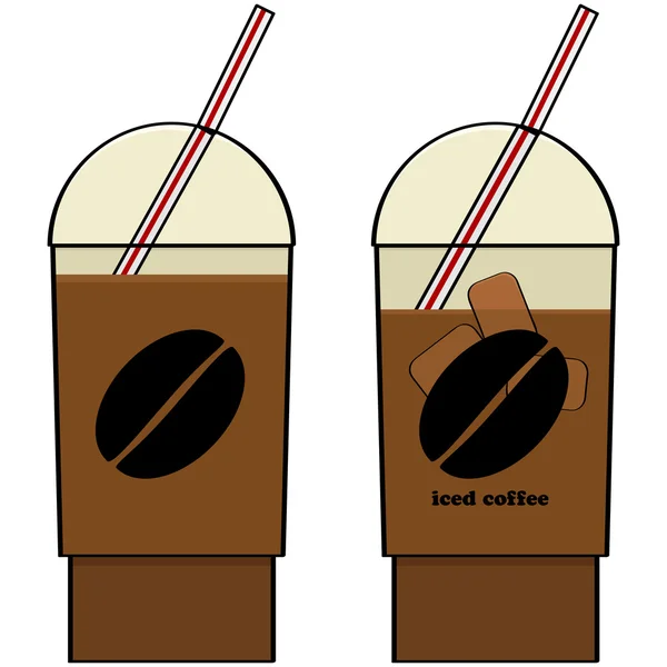 冰的咖啡 — 图库矢量图片