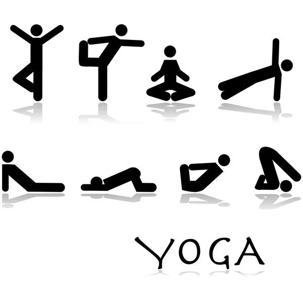 Posturas de yoga — Archivo Imágenes Vectoriales