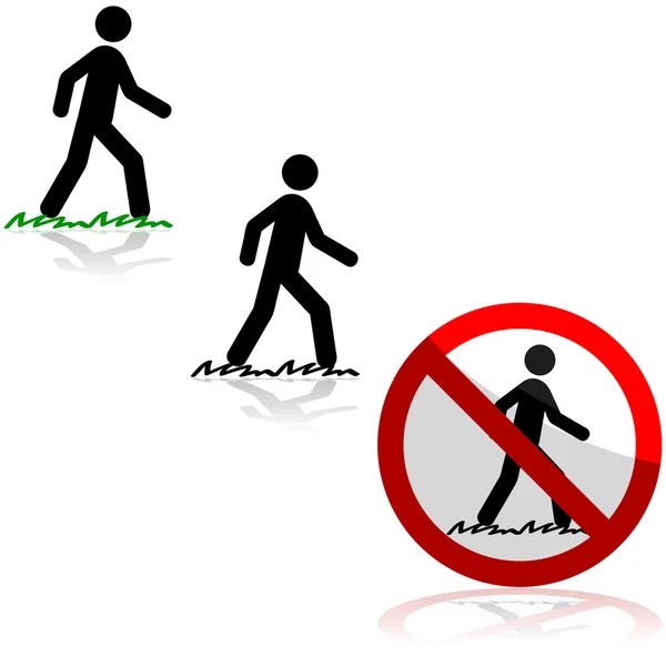 çimenlerin üzerinde yürüyüş