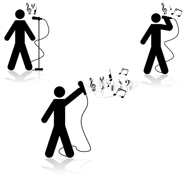 Singing — Stock Vector