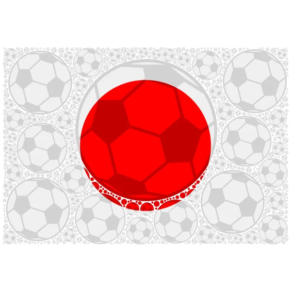 Japan soccer balls — Stock Vector