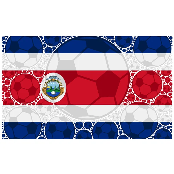 Balones de fútbol de Costa Rica — Vector de stock