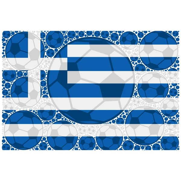 Greece soccer balls — Stock Vector