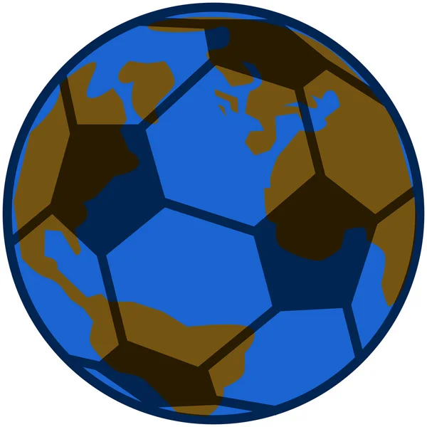 Planeta futebol — Vetor de Stock